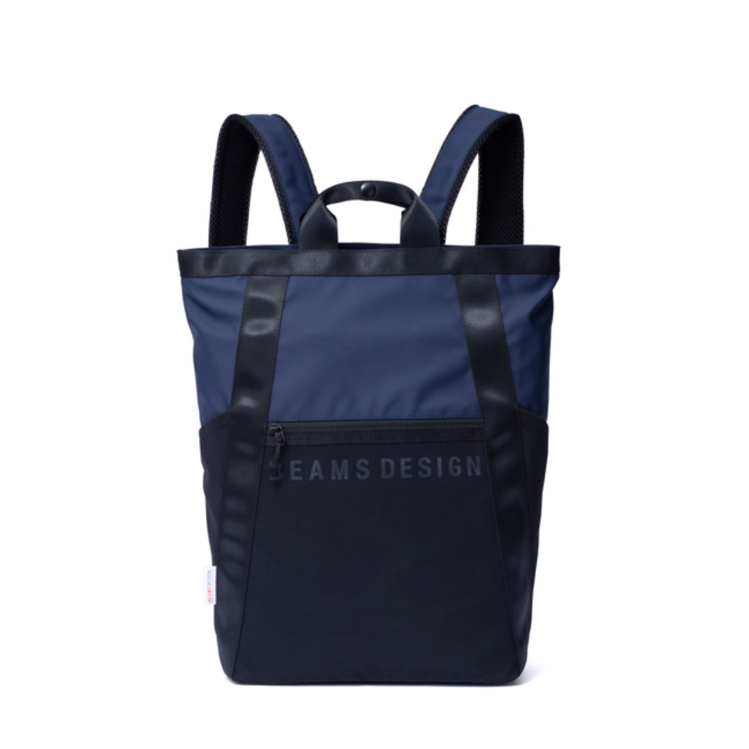 BEAMS DESIGNE LASTIC MESH 2WAYバックパック【BMMH0BR2】 ネイビー
