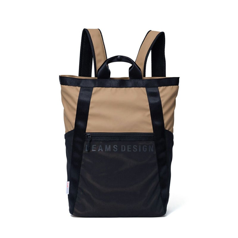 BEAMS DESIGN ELASTIC MESH 2WAYバックパック【BMMH0BR2】 サンドベージュ