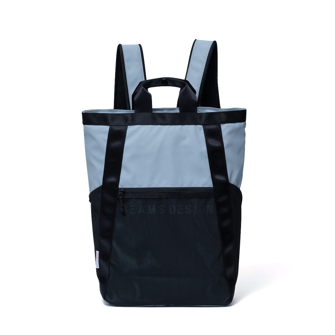 BEAMS DESIGNE LASTIC MESH 2WAYバックパック【BMMH0BR2】 ライトグレー