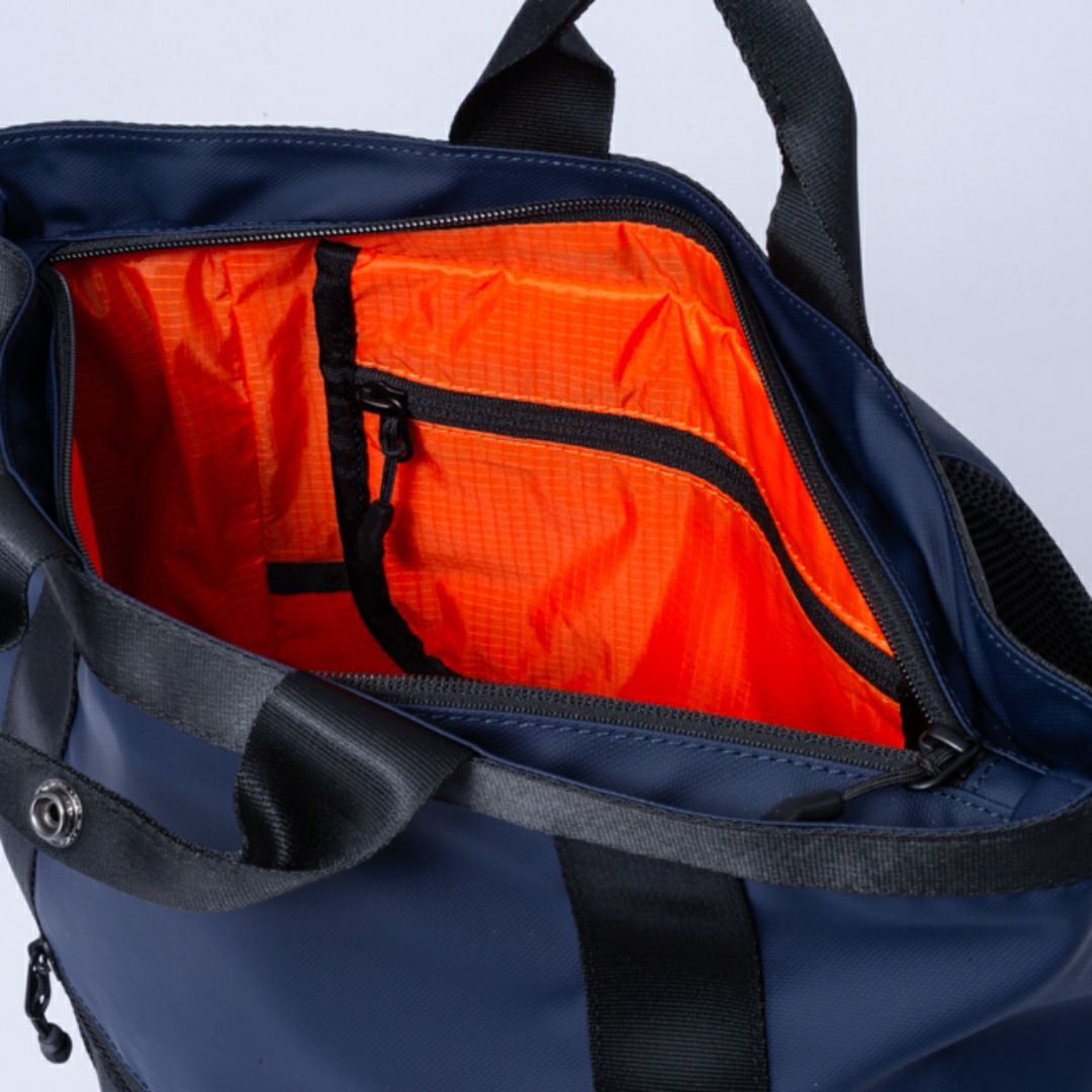 BEAMS DESIGN ELASTIC MESH 2WAYバックパック【BMMH0BR2】 ネイビー