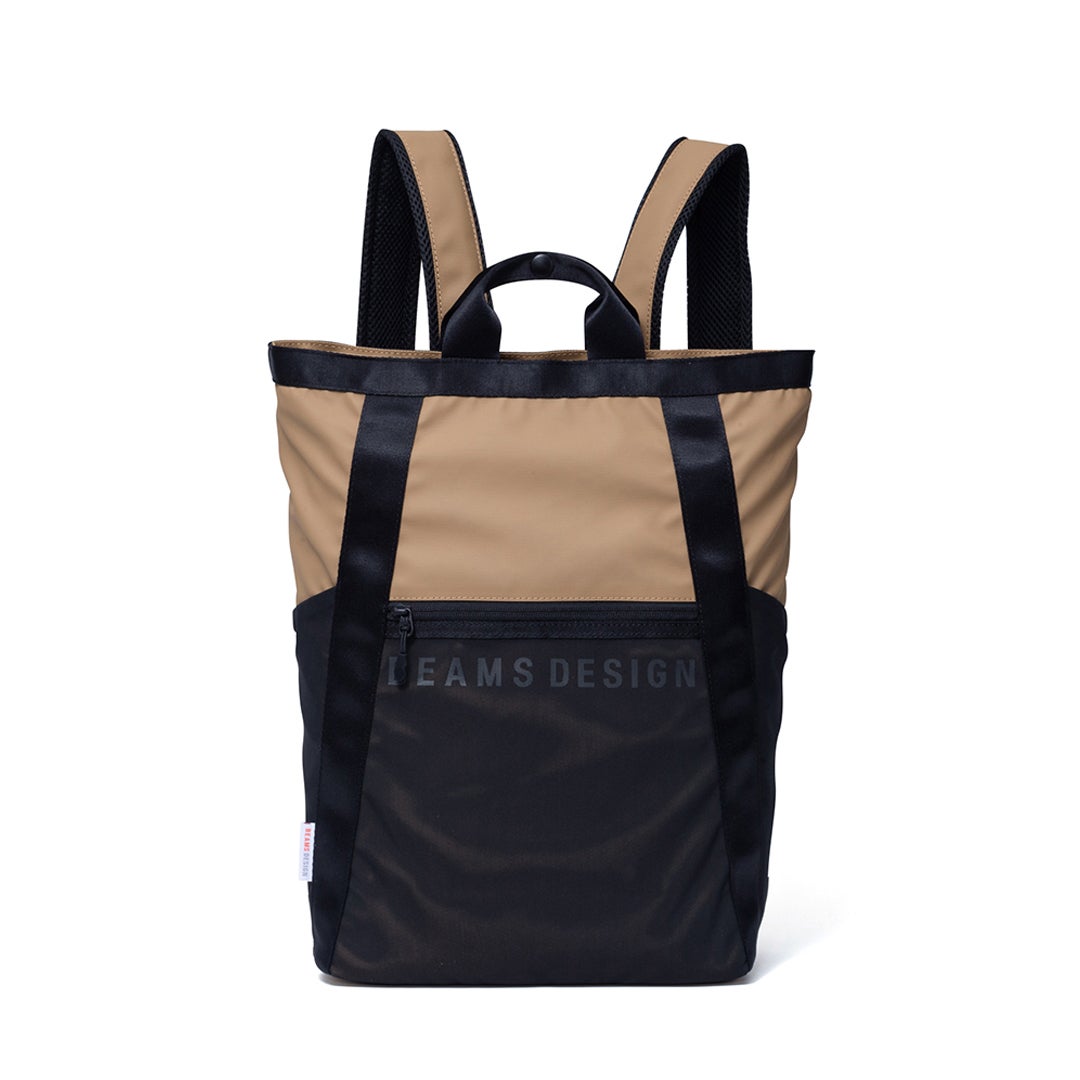 BEAMS DESIGNE LASTIC MESH 2WAYバックパック【BMMH0BR2】 サンドベージュ
