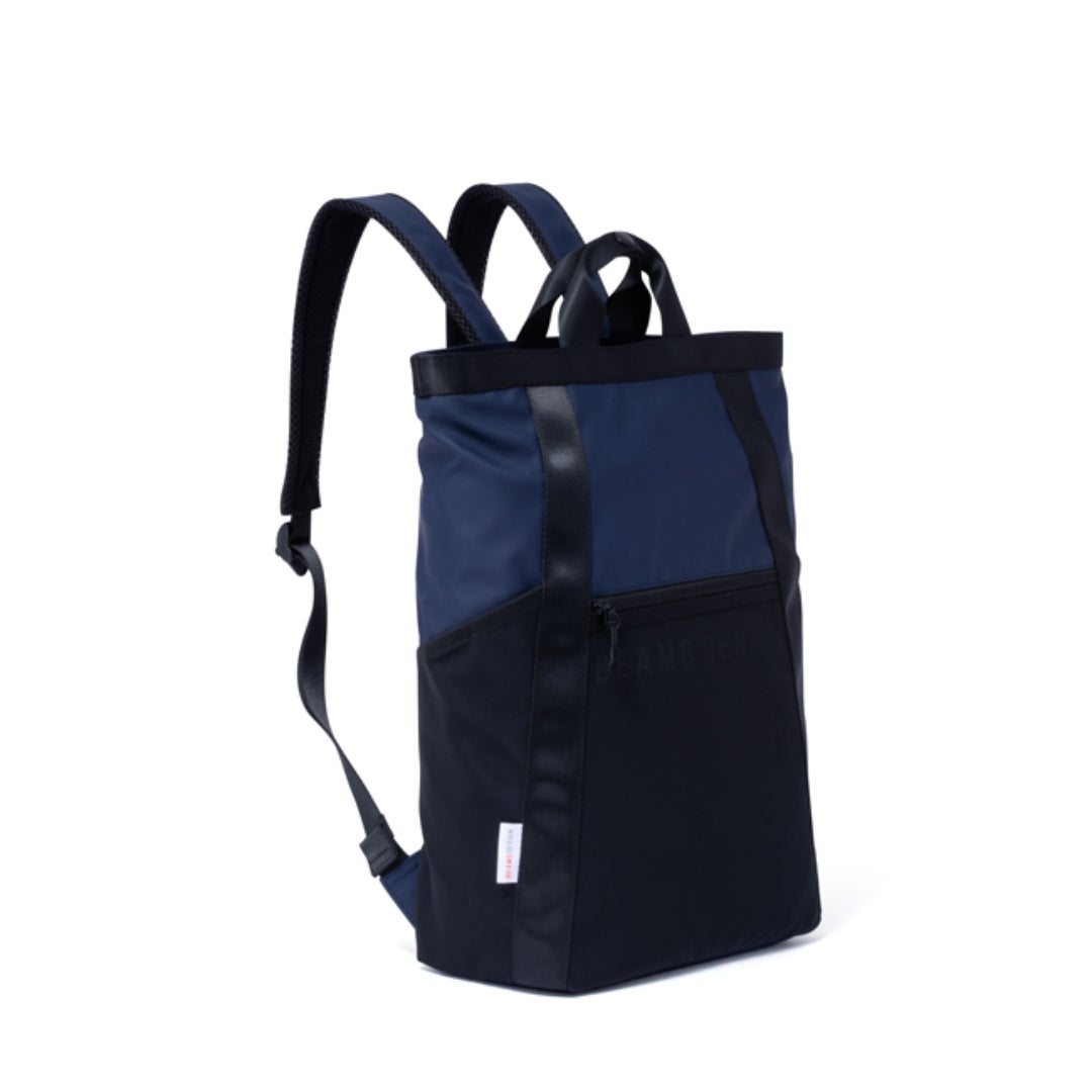 BEAMS DESIGNE LASTIC MESH 2WAYバックパック【BMMH0BR2】 ネイビー