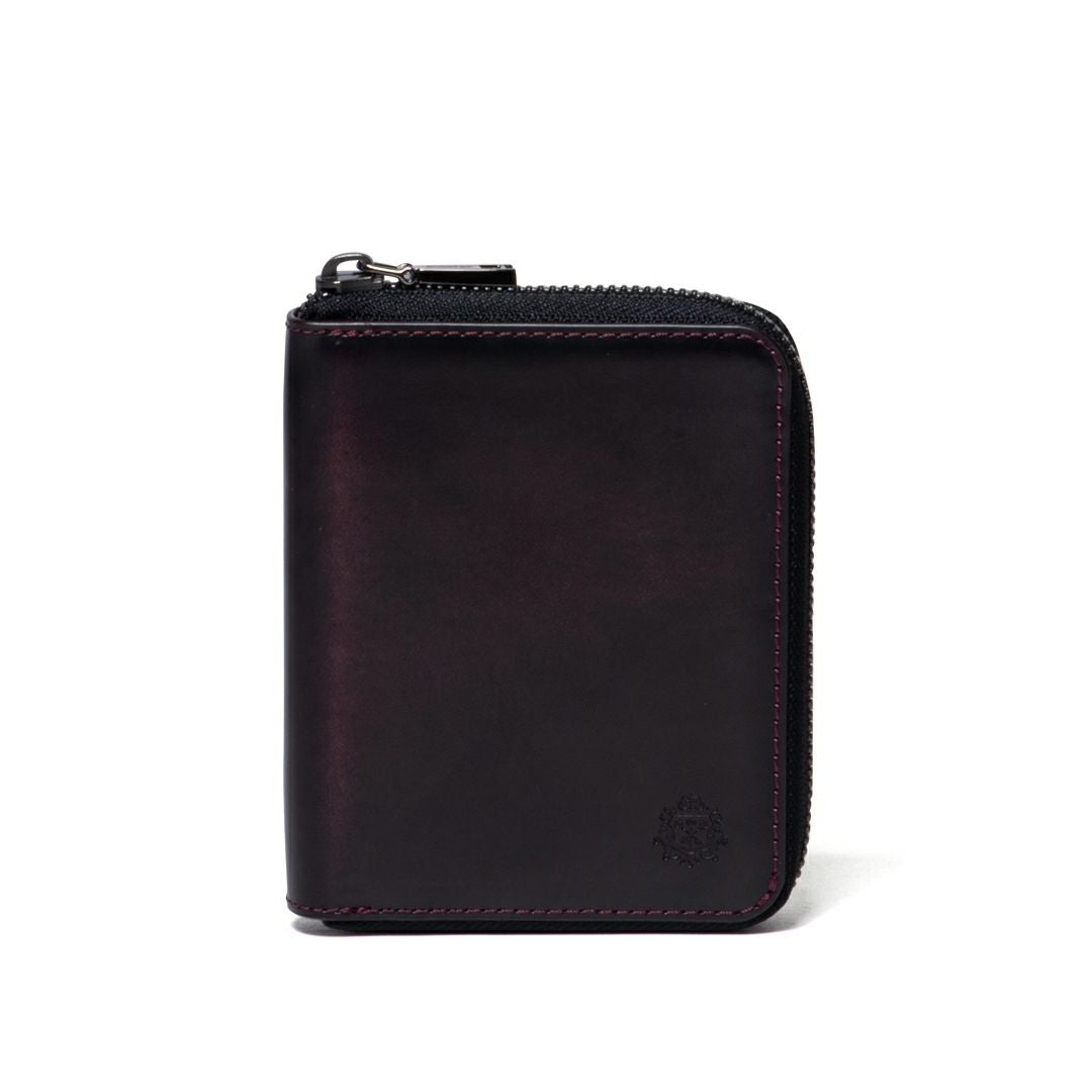Dubeige ADVAN LEATHER ラウンドファスナー縦型折り財布 ボルドー