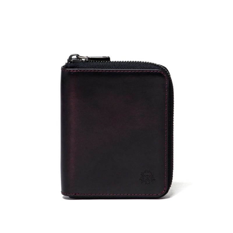 Dubeige ADVAN LEATHER ラウンドファスナー縦型折り財布 ボルドー