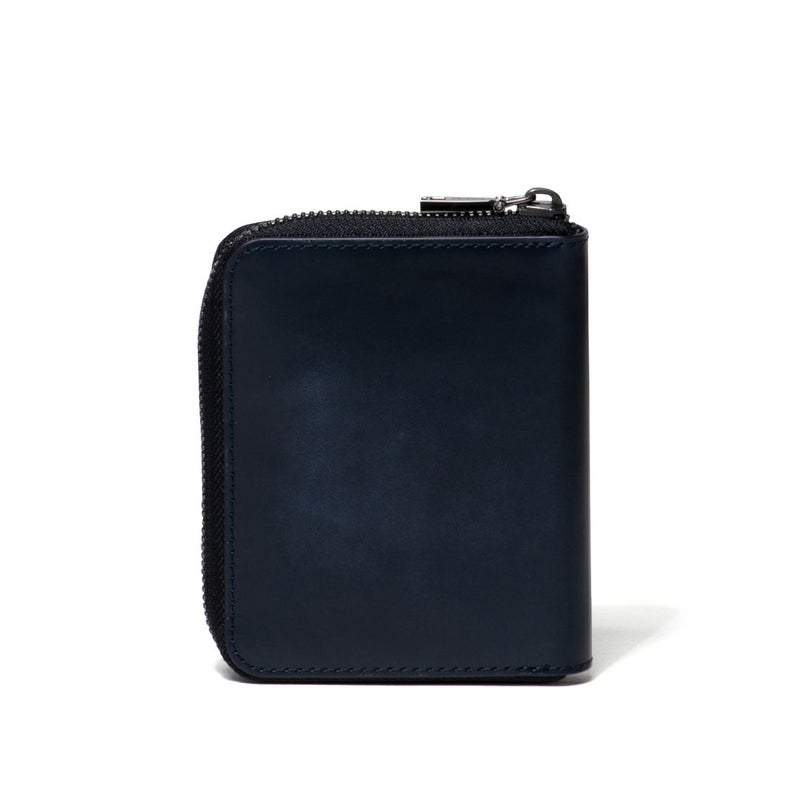 Dubeige ADVAN LEATHER ラウンドファスナー縦型折り財布 ネイビー