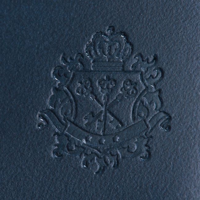 Dubeige ADVAN LEATHER ラウンドファスナー縦型折り財布 ネイビー