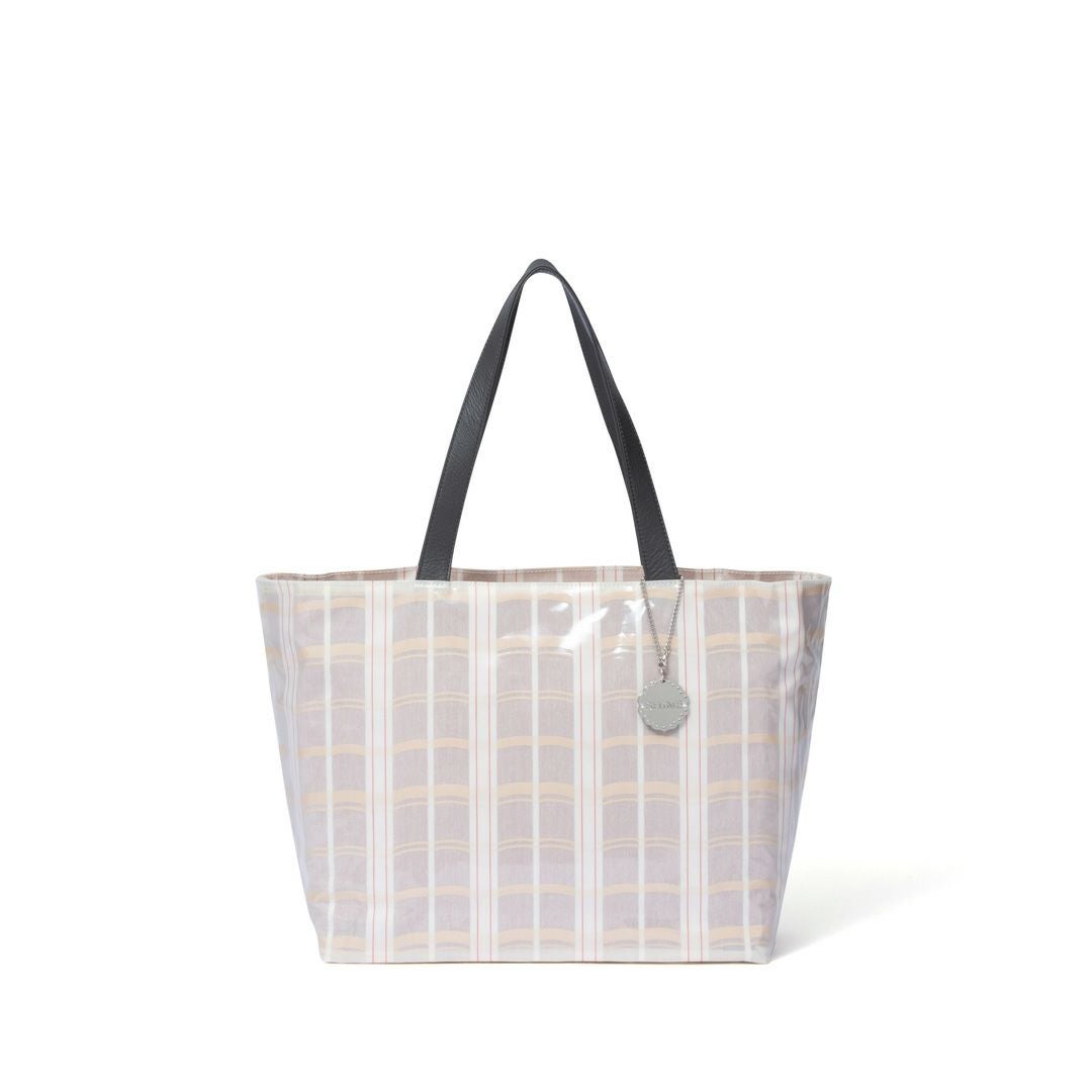 SHiME FLOWER ラミーチェック トート ホワイト