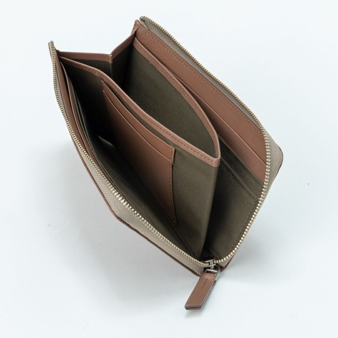 MARGARET HOWELL idea ダウナー L字ファスナー長財布 商品｜THE BAGMANIA