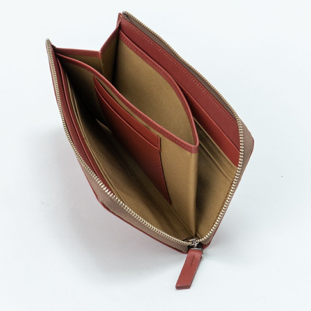 MARGARET HOWELL idea ダウナー L字ファスナー長財布 商品｜THE BAGMANIA
