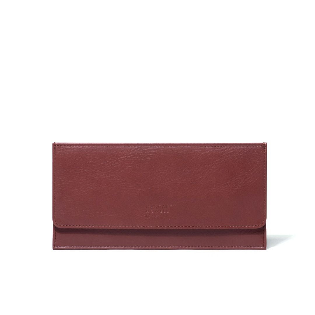 MARGARET HOWELL idea ダウナー  薄型長財布 レンガ