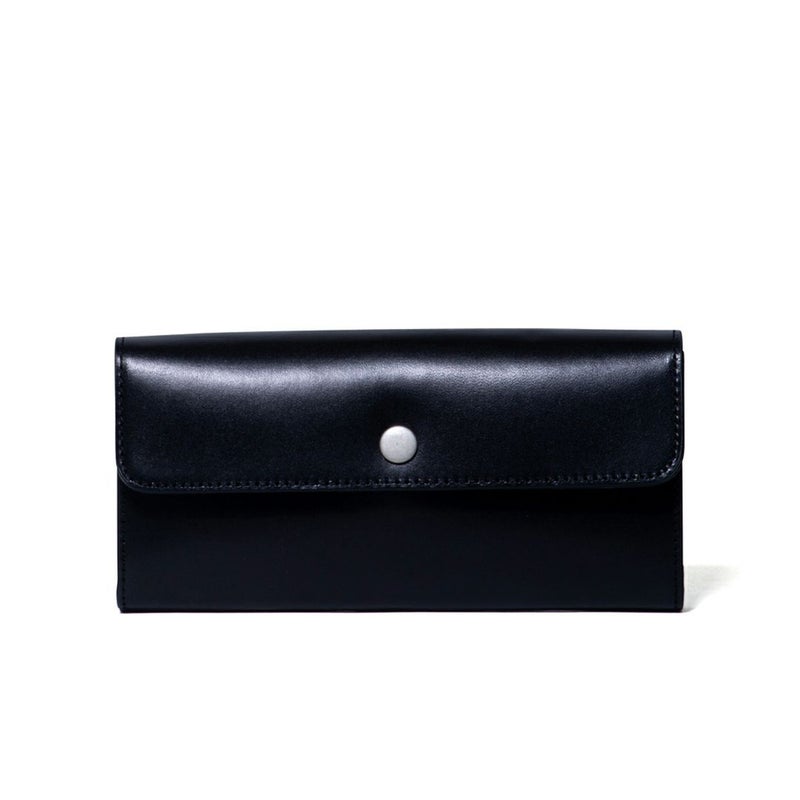 MARGARET HOWELL idea スナップ かぶせ型長財布 ブラック