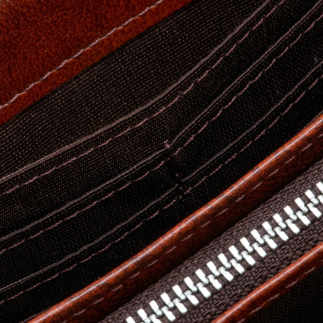 mila schon SHADOW SMOOTH ラウンドファスナー長財布 ブラウン