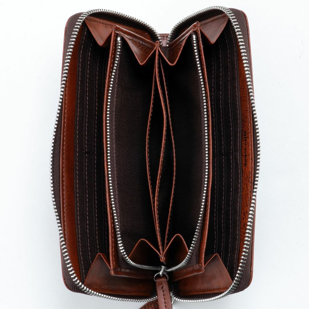 mila schon SHADOW SMOOTH ラウンドファスナー長財布 ブラウン