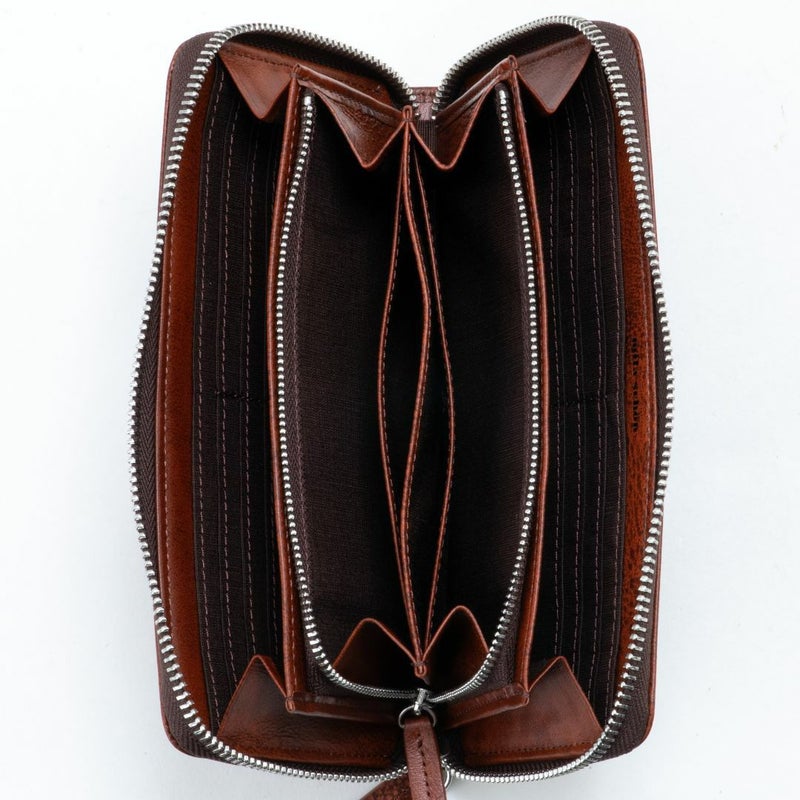 mila schon SHADOW SMOOTH ラウンドファスナー長財布 ブラウン