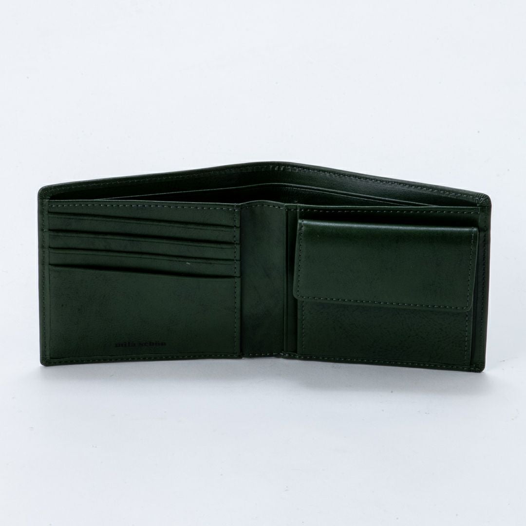 mila schon SHADOW SMOOTH 小銭入れ付き折り財布 グリーン