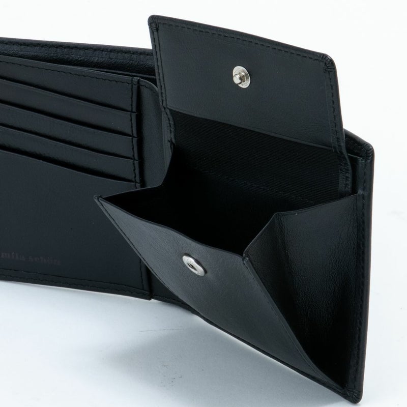 mila schon SHADOW SMOOTH 小銭入れ付き折り財布 ブラック