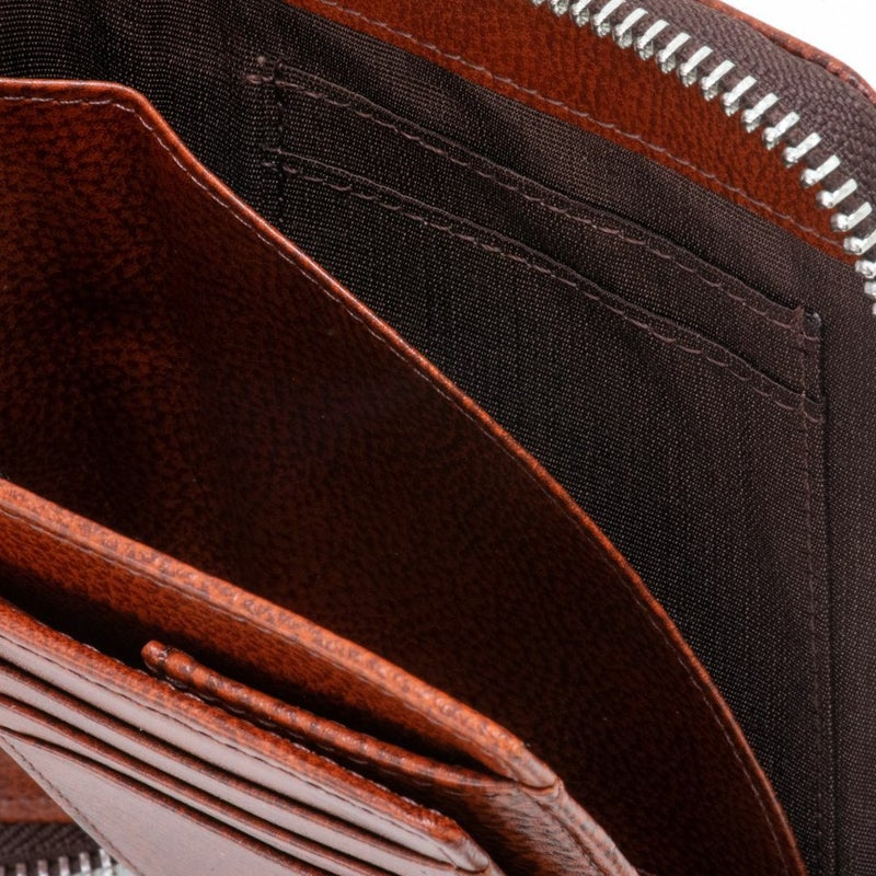 mila schon SHADOW SMOOTH ラウンドファスナー折り財布(縦型) ブラウン