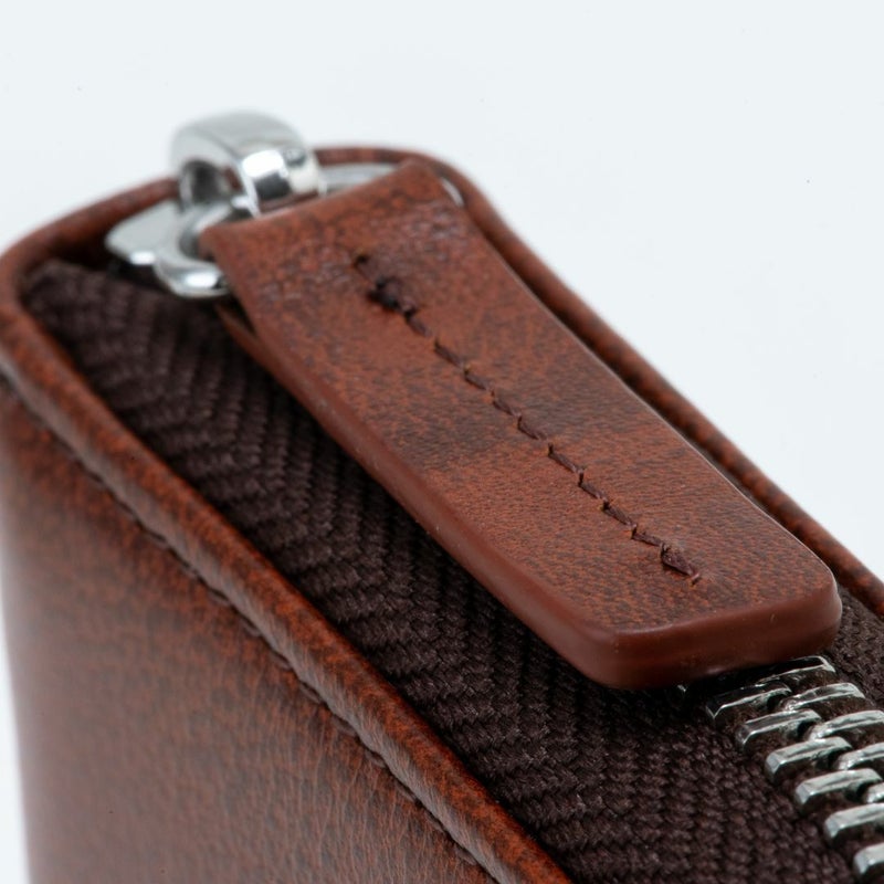 mila schon SHADOW SMOOTH ラウンドファスナー折り財布(縦型) ブラウン