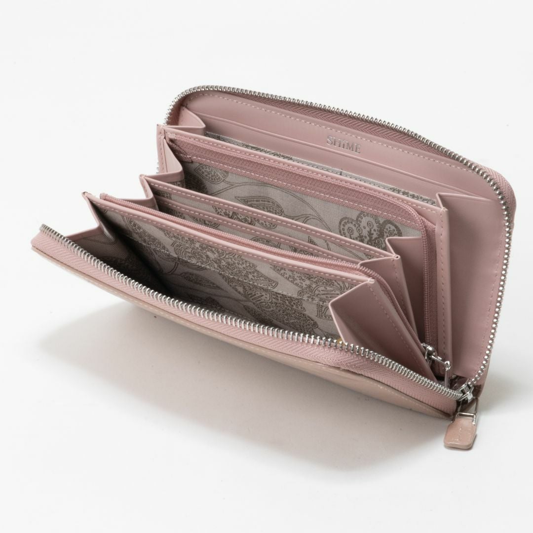 SHiME FLOWER アジネスエナメル ラウンドファスナー長財布 商品｜THE