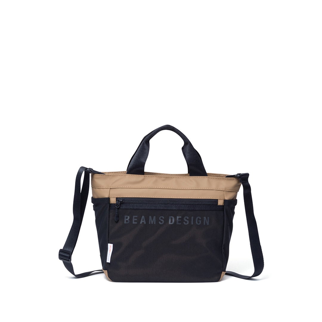 BEAMS DESIGNE LASTIC MESH 2WAYトートバッグ【BMMH0BT2】 サンドベージュ
