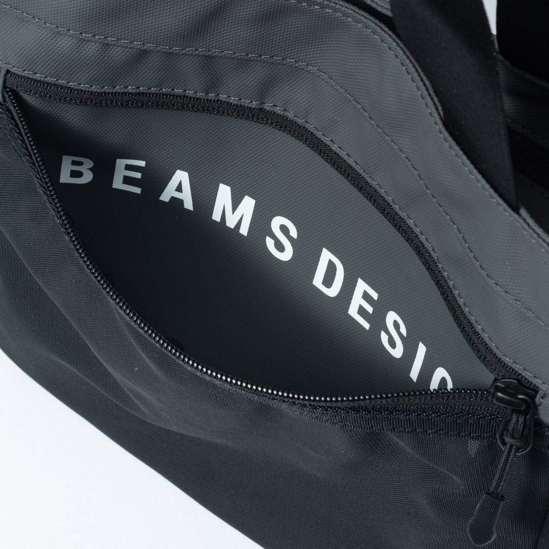 BEAMS DESIGN ELASTIC MESH 2WAYトートバッグ グレー