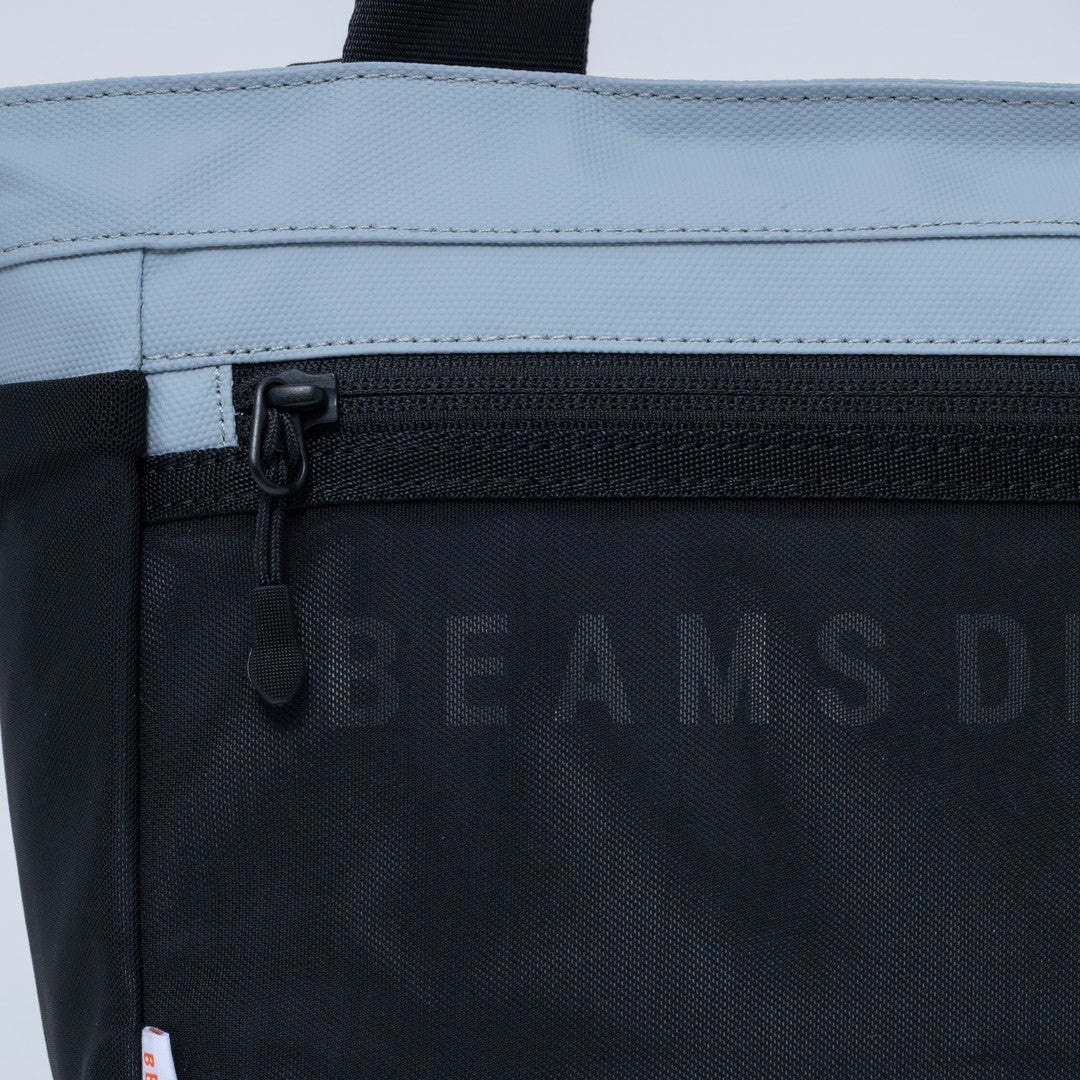 BEAMS DESIGNE LASTIC MESH 2WAYトートバッグ【BMMH0BT2】 ライトグレー