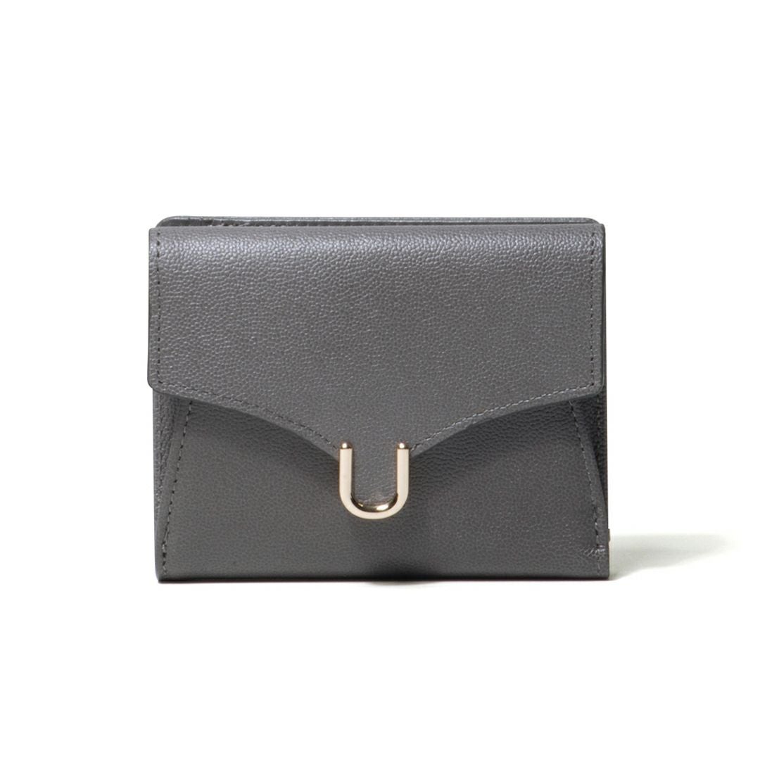 U by ungaro オデット BOX折り財布 グレー