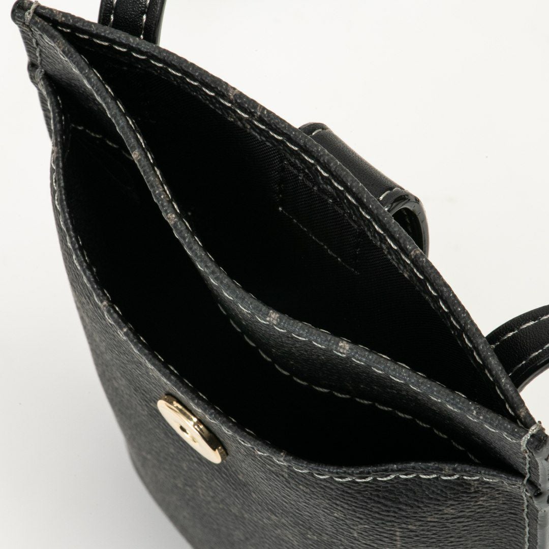 PINKY&DIANNE フラワーペイント スマホショルダー ブラック