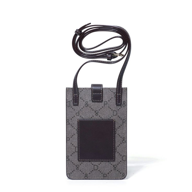 PINKY&DIANNE フラワーペイント スマホショルダー ブラウン