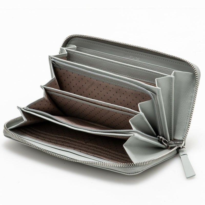 JILL STUART エンジェル ラウンドファスナー長財布 アイスブルー