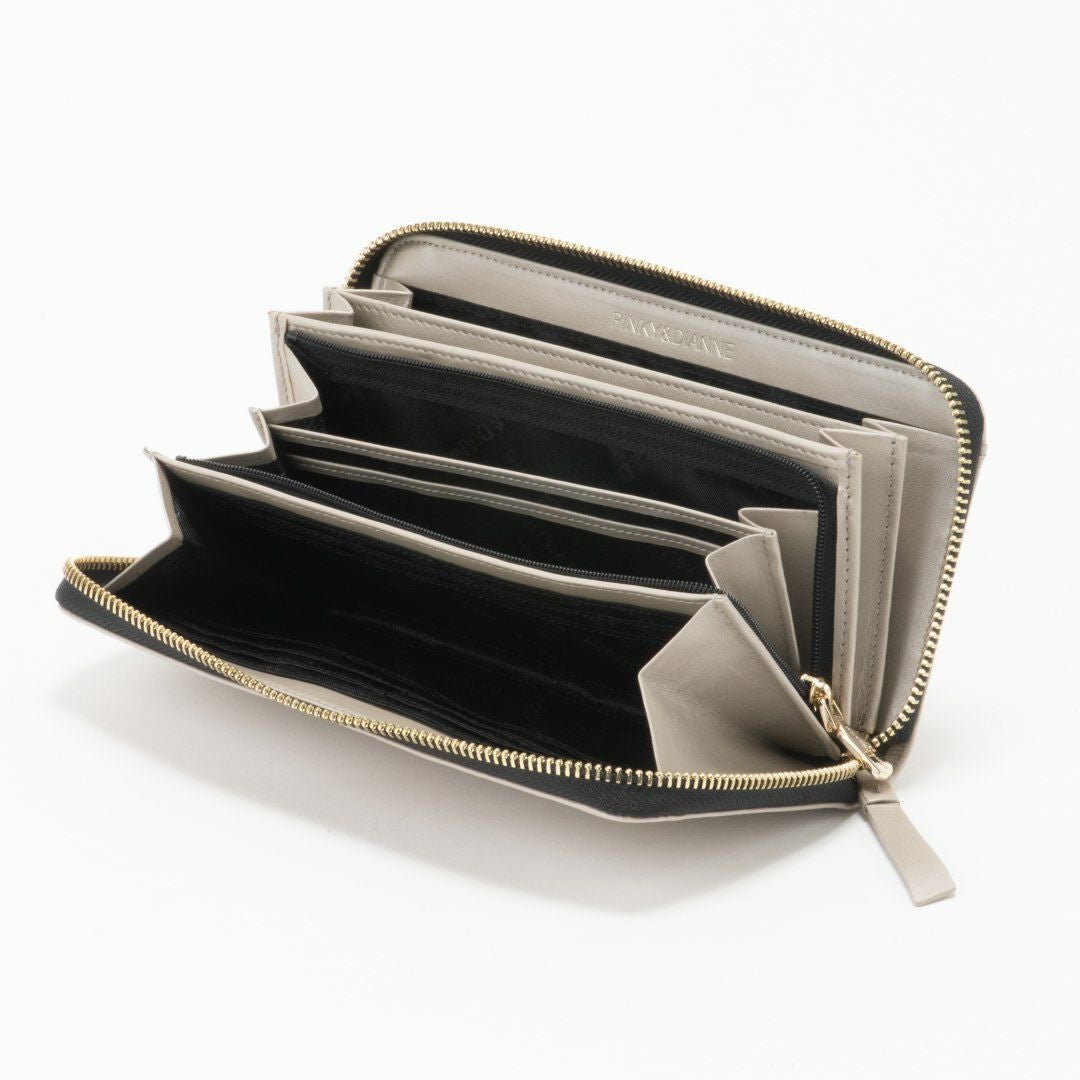 新品★ピンキー&ダイアン★カヌレラウンドファスナー長財布★ブラック黒 新品☆ピンキー&ダイアン☆カヌレ ラウンドファスナー長財布☆本革薄型