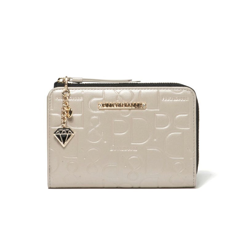 PINKY&DIANNE カヌレ L字ファスナー折り財布 ゴールド