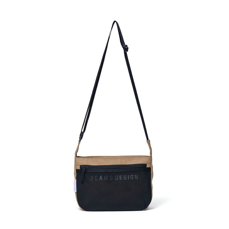 BEAMS DESIGN ELASTIC MESH ショルダーバッグ【BMMH0BS5】 サンドベージュ