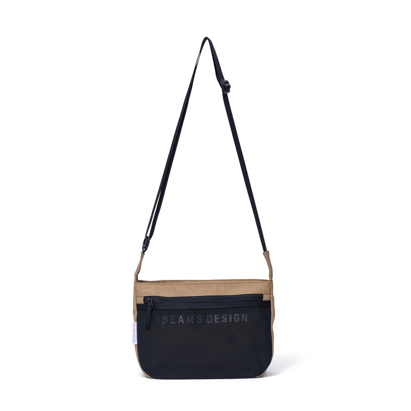 BEAMS DESIGNE LASTIC MESH ショルダーバッグ【BMMH0BS5】 サンドベージュ