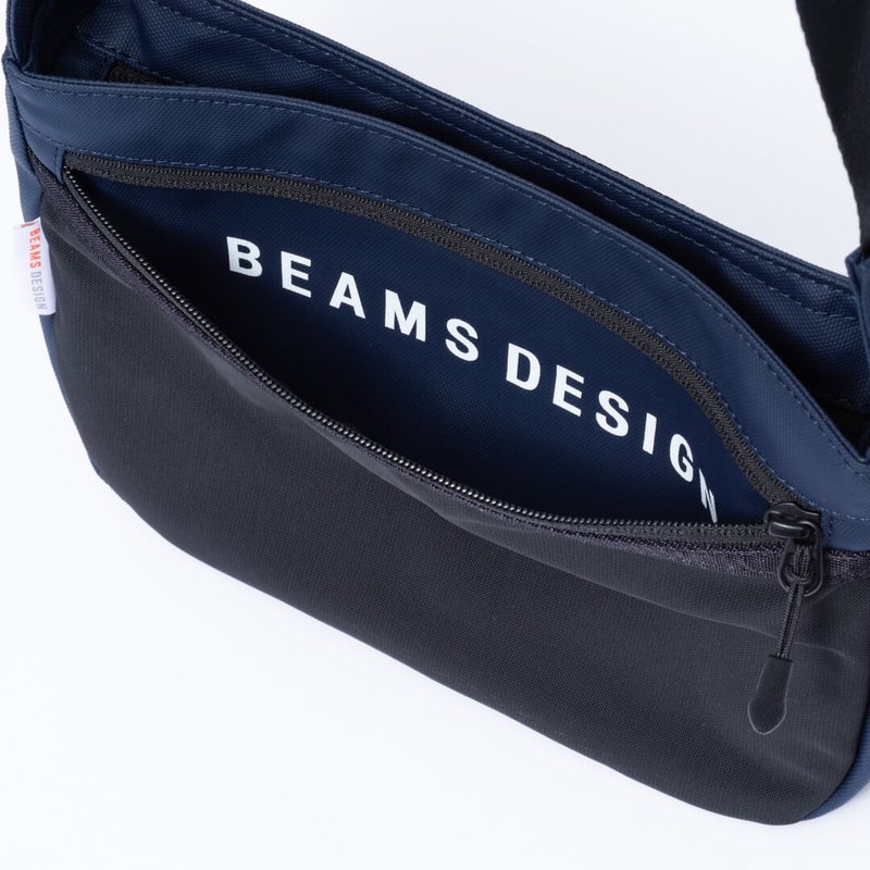 BEAMS DESIGNE LASTIC MESH ショルダーバッグ【BMMH0BS5】 ネイビー