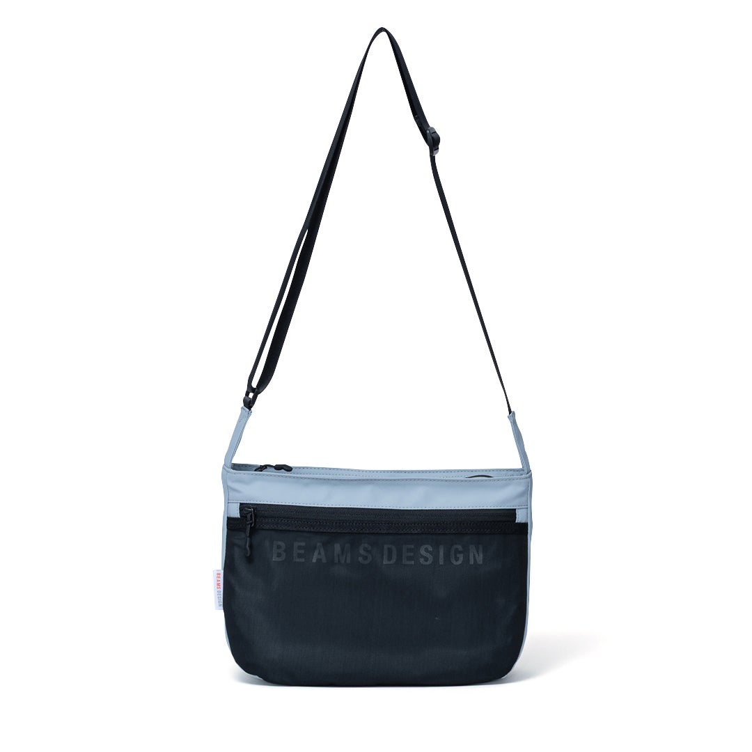 BEAMS DESIGNE LASTIC MESH ショルダーバッグ【BMMH0BS6】 ライトグレー