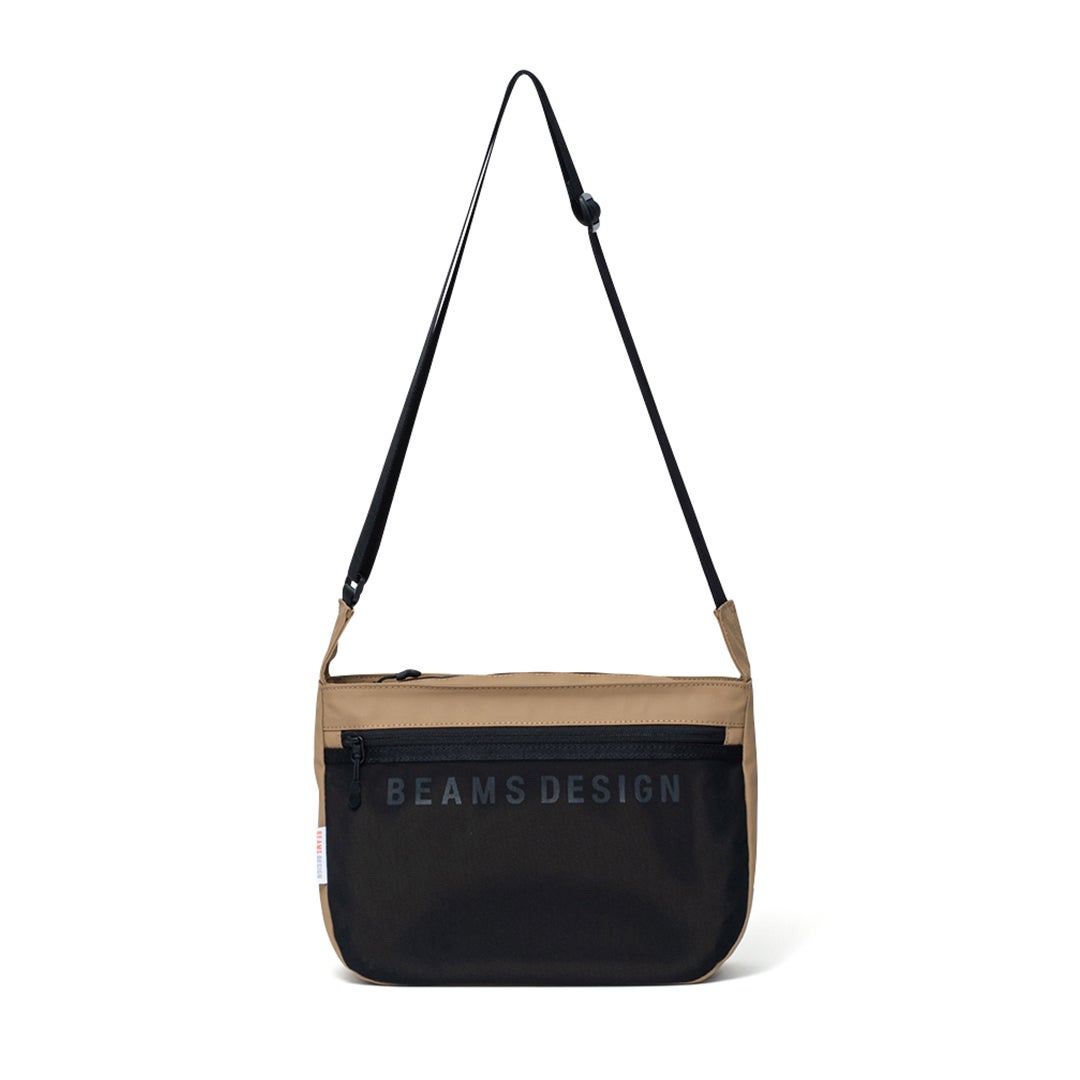 BEAMS DESIGNE LASTIC MESH ショルダーバッグ【BMMH0BS6】 サンドベージュ