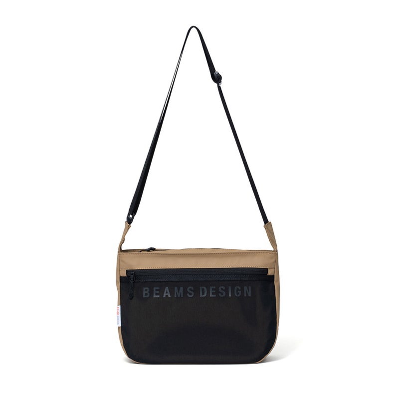 BEAMS DESIGNE LASTIC MESH ショルダーバッグ【BMMH0BS6】 サンドベージュ