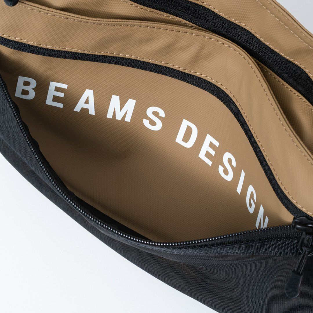 BEAMS DESIGNE LASTIC MESH ショルダーバッグ【BMMH0BS6】 サンドベージュ