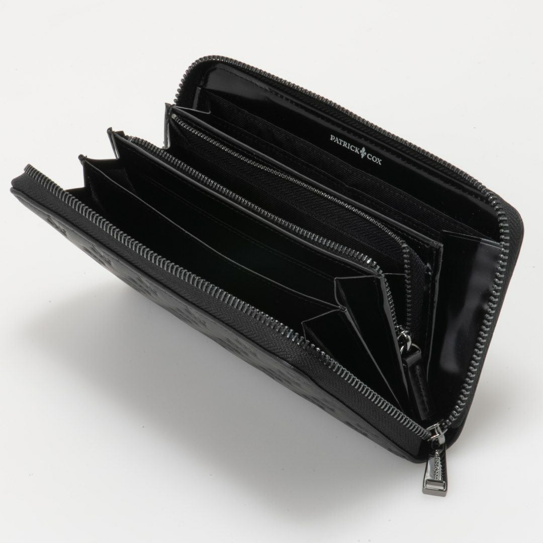 PATRICK COX KINGS EMBOSS LEATHER ラウンドファスナー長財布