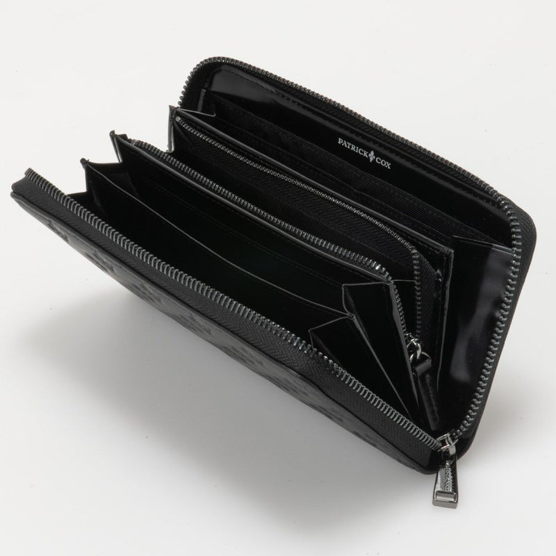 PATRICK COX KINGS EMBOSS LEATHER ラウンドファスナー長財布