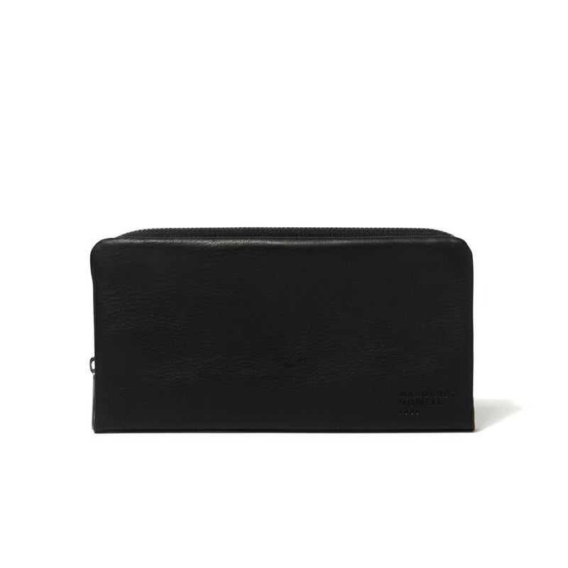 MARGARET HOWELL idea フレンチシーム ラウンドファスナー長財布 ブラック