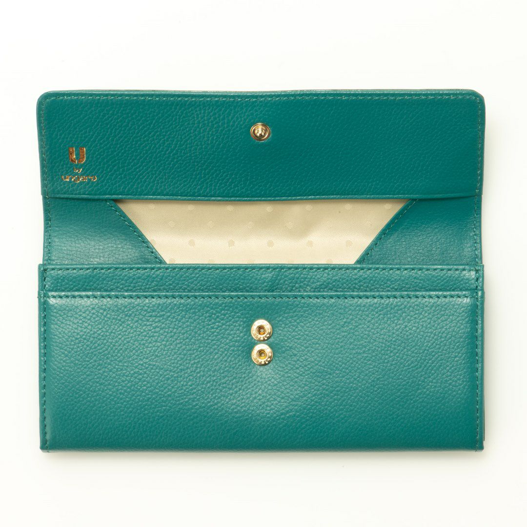 ポルカドットデザイン 長財布 グリーン U by ungaro オルガ BOX長財布 商品｜THE BAGMANIA
