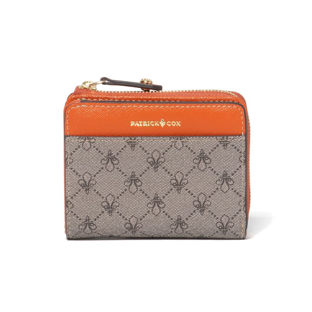 PATRICK COX リッチ L字ファスナー折り財布 オレンジ