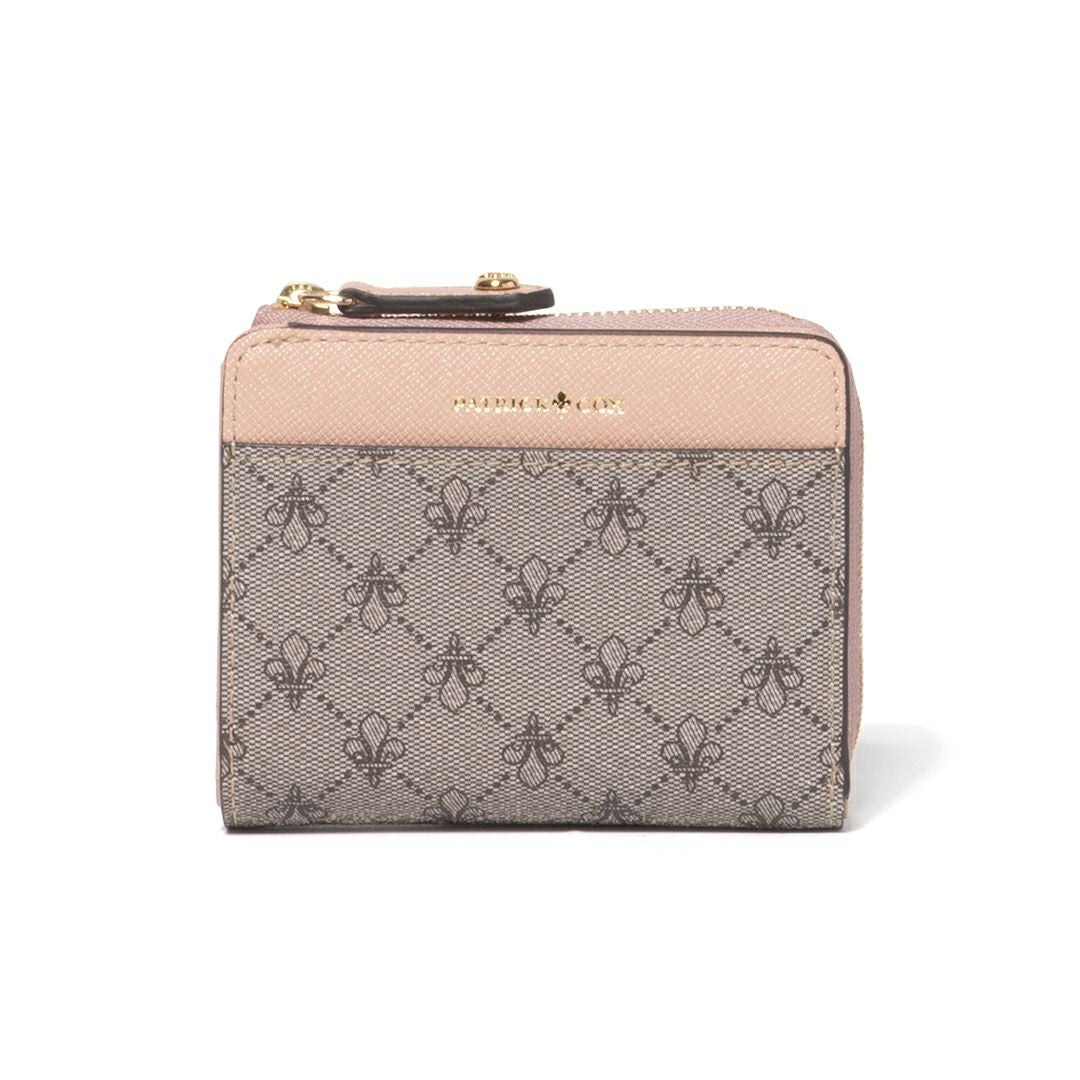 PATRICK COX リッチ L字ファスナー折り財布 ピンク