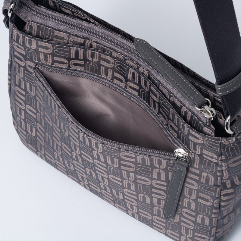 U by ungaro フランシーヌ 横型ショルダー(B) チャコールグレー