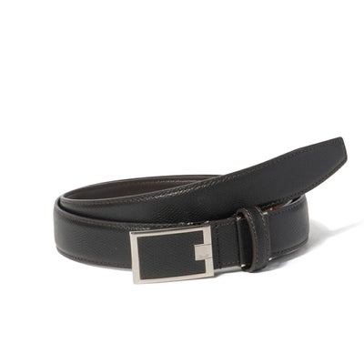 LANVIN COLLECTION 30mm幅 エンボスレザーバックルベルト(ロングベルト 
