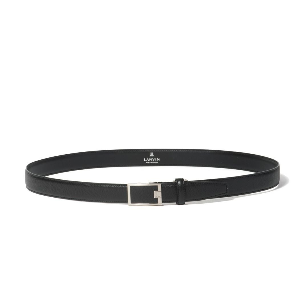 LANVIN ダブルブレスト レザーコート 牛革 XL ベルト ボア ランバン