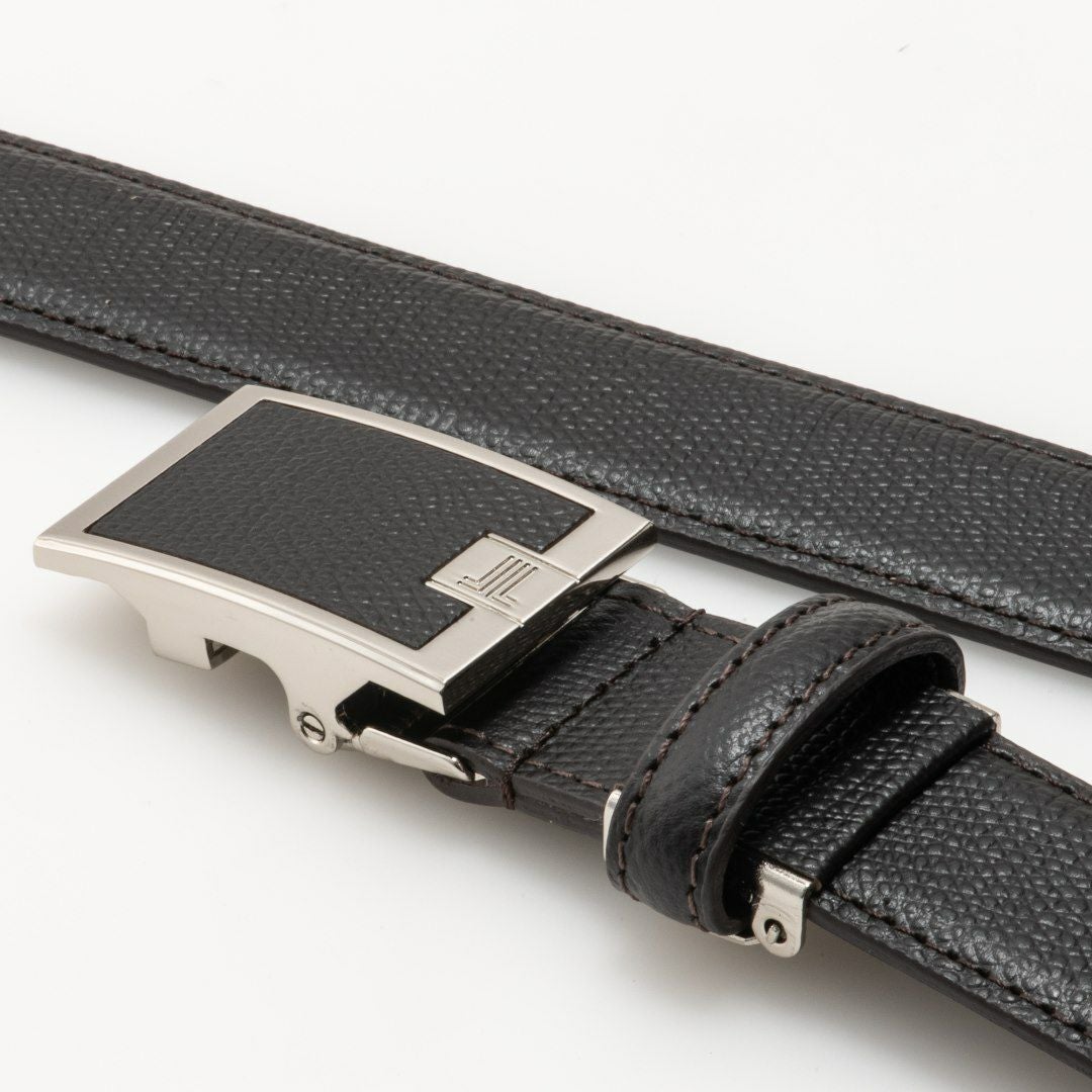 LANVIN COLLECTION 30mm幅 エンボスレザーバックルベルト(ロングベルト