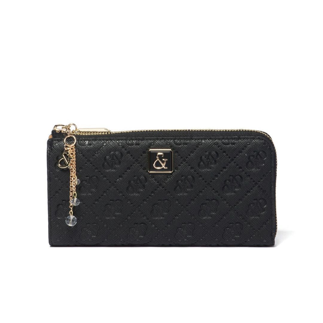 PINKY&DIANNE &ユニオン L字ファスナー長財布 ブラック